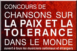 Communiqué : Concours de chansons sur la paix et la tolérance